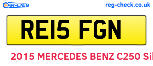 RE15FGN are the vehicle registration plates.