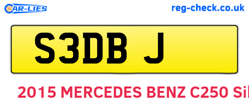S3DBJ are the vehicle registration plates.
