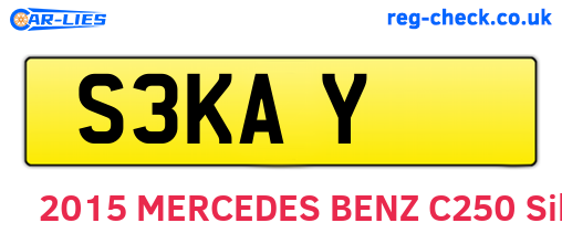 S3KAY are the vehicle registration plates.