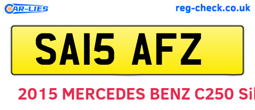 SA15AFZ are the vehicle registration plates.