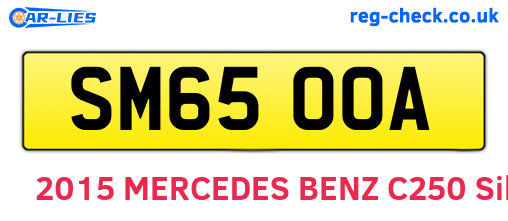 SM65OOA are the vehicle registration plates.