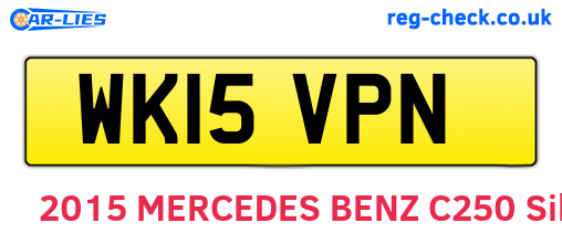 WK15VPN are the vehicle registration plates.