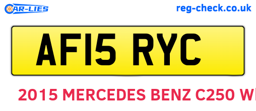 AF15RYC are the vehicle registration plates.