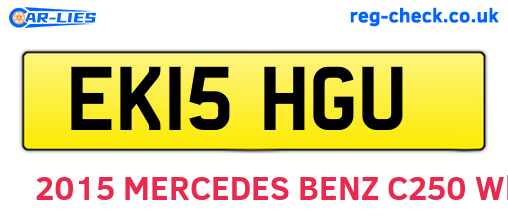 EK15HGU are the vehicle registration plates.