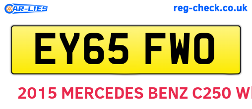 EY65FWO are the vehicle registration plates.