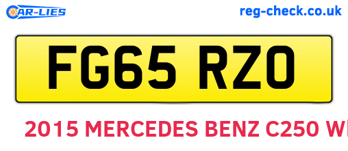 FG65RZO are the vehicle registration plates.