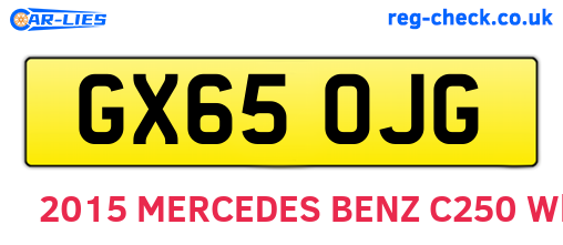 GX65OJG are the vehicle registration plates.