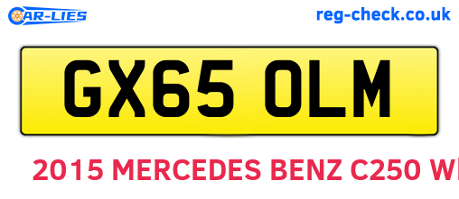 GX65OLM are the vehicle registration plates.