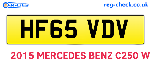 HF65VDV are the vehicle registration plates.