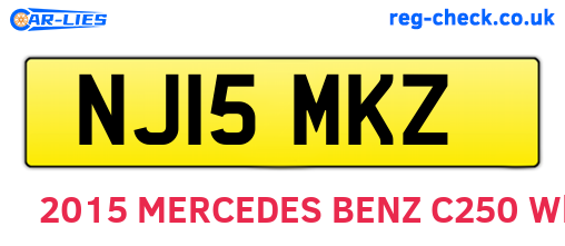 NJ15MKZ are the vehicle registration plates.