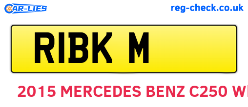 R1BKM are the vehicle registration plates.