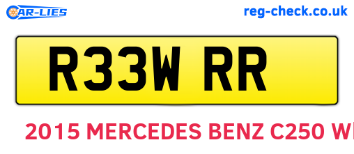 R33WRR are the vehicle registration plates.