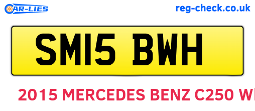 SM15BWH are the vehicle registration plates.