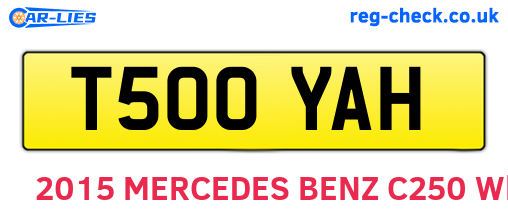 T500YAH are the vehicle registration plates.