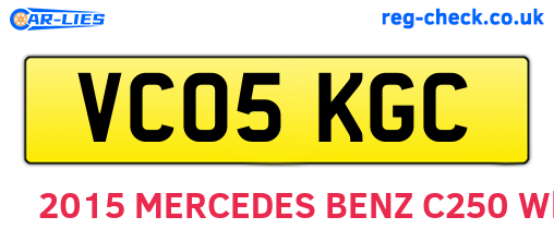 VC05KGC are the vehicle registration plates.