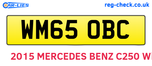 WM65OBC are the vehicle registration plates.