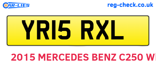 YR15RXL are the vehicle registration plates.