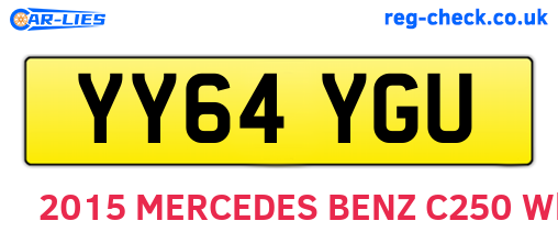 YY64YGU are the vehicle registration plates.