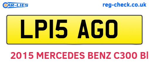 LP15AGO are the vehicle registration plates.