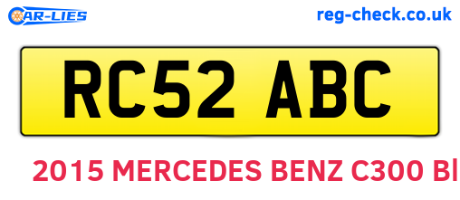 RC52ABC are the vehicle registration plates.