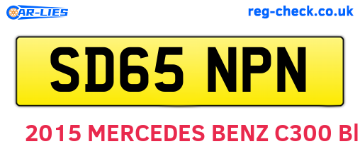 SD65NPN are the vehicle registration plates.