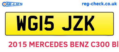 WG15JZK are the vehicle registration plates.