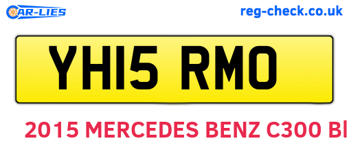 YH15RMO are the vehicle registration plates.