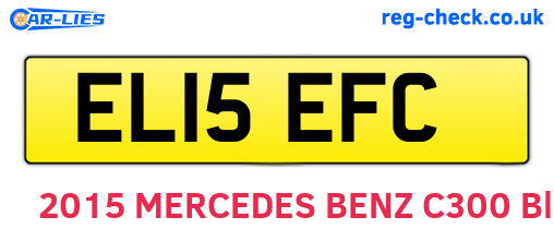 EL15EFC are the vehicle registration plates.