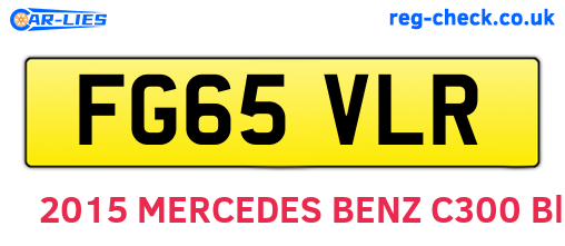 FG65VLR are the vehicle registration plates.
