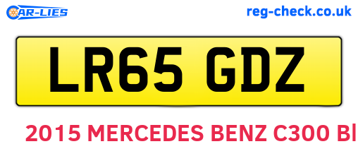 LR65GDZ are the vehicle registration plates.