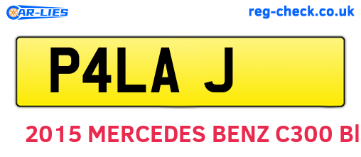 P4LAJ are the vehicle registration plates.