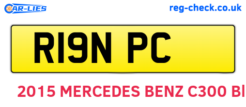 R19NPC are the vehicle registration plates.