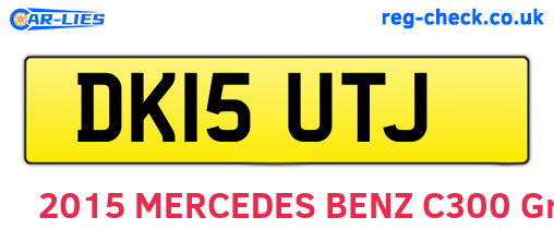 DK15UTJ are the vehicle registration plates.