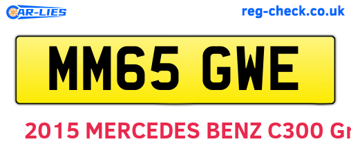 MM65GWE are the vehicle registration plates.