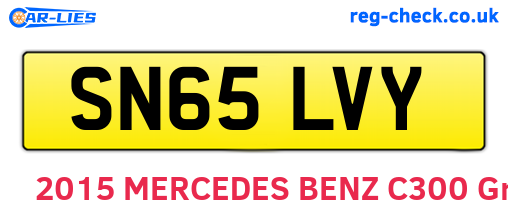 SN65LVY are the vehicle registration plates.