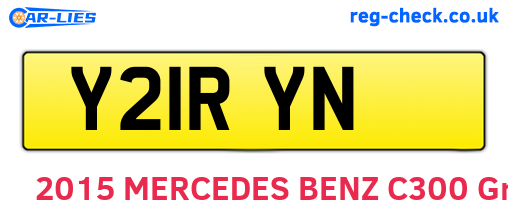 Y21RYN are the vehicle registration plates.