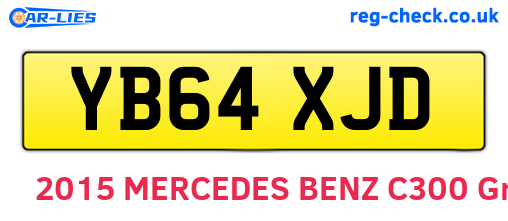 YB64XJD are the vehicle registration plates.