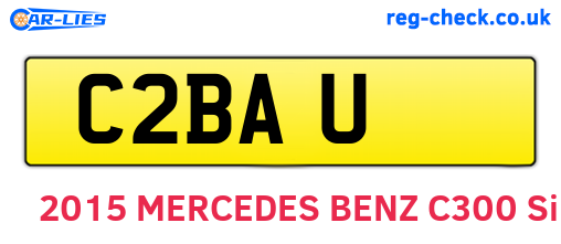 C2BAU are the vehicle registration plates.