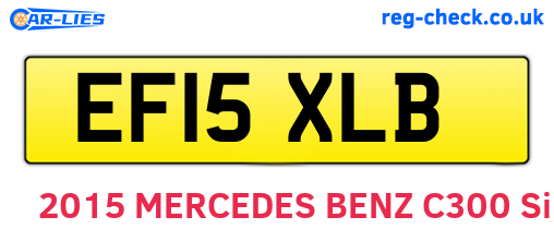 EF15XLB are the vehicle registration plates.