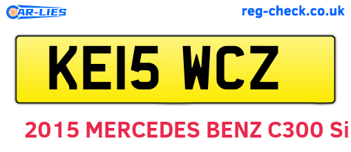 KE15WCZ are the vehicle registration plates.