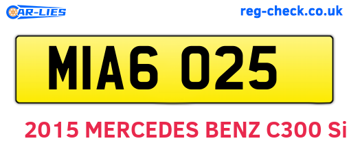 MIA6025 are the vehicle registration plates.