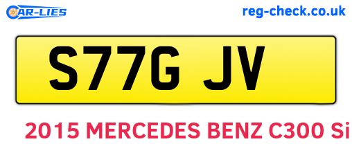 S77GJV are the vehicle registration plates.