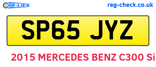 SP65JYZ are the vehicle registration plates.