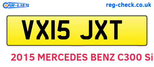 VX15JXT are the vehicle registration plates.