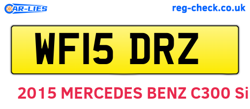 WF15DRZ are the vehicle registration plates.