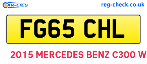 FG65CHL are the vehicle registration plates.