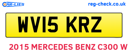 WV15KRZ are the vehicle registration plates.