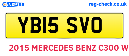 YB15SVO are the vehicle registration plates.