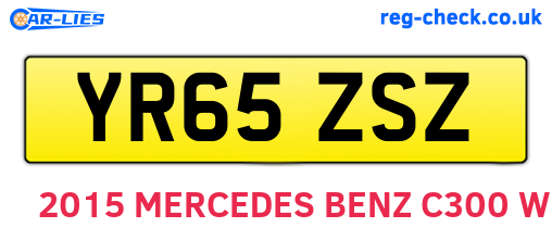 YR65ZSZ are the vehicle registration plates.