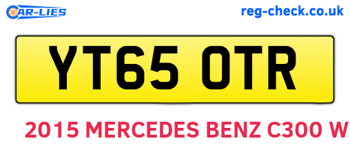 YT65OTR are the vehicle registration plates.